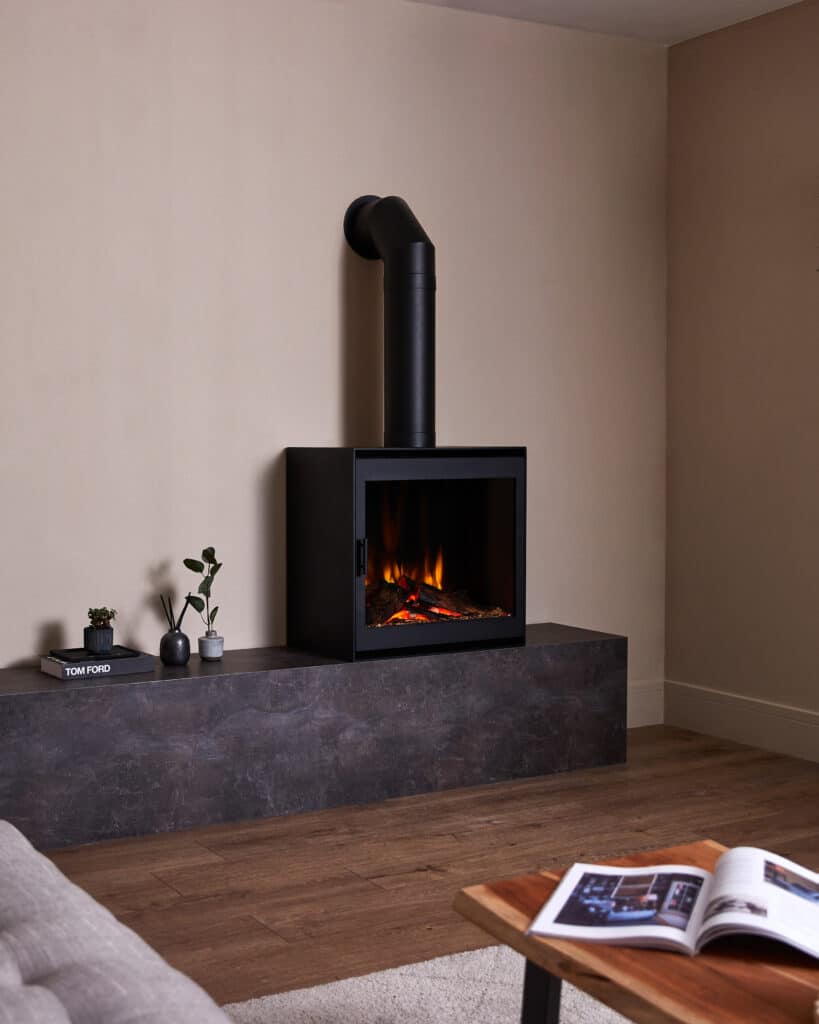 Mooie openhaard en in een moderne interieur